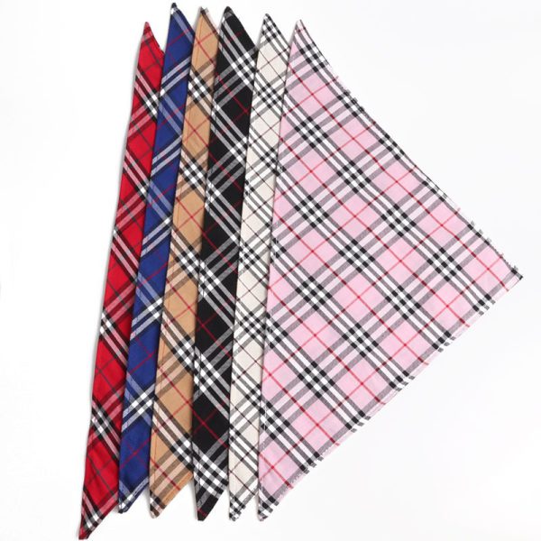 Pet triangle scarf, neck tie, saliva towel, dog scarf, double-layer Scottish British style - Image 9