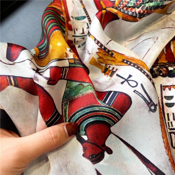 Vintage Silk Scarf Mulberry Silk Scarf Autumn and Winter Professional Decoration Scarf - Image 4