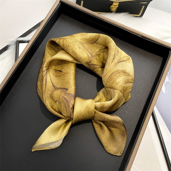 Small square scarf, mulberry silk flower, Hangzhou silk scarf, versatile in spring and autumn