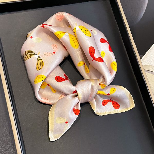 Cashew Fashion Silk Square Scarf Women's Mulberry Silk Scarf Professional Scarf Small Square Scarf Silk Scarf - Image 6