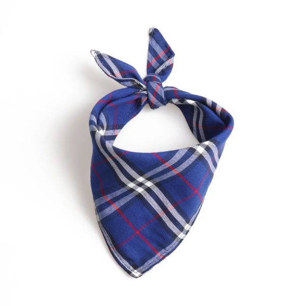 Pet triangle scarf, neck tie, saliva towel, dog scarf, double-layer Scottish British style - Image 8