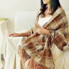 Scarf Winter Women's New Color Grid Imitation Cashmere Scarf Autumn Winter Thick Fashion Warm Versatile Scarf Shawl - Image 8