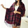 Scarf Winter Women's New Color Grid Imitation Cashmere Scarf Autumn Winter Thick Fashion Warm Versatile Scarf Shawl - Image 6