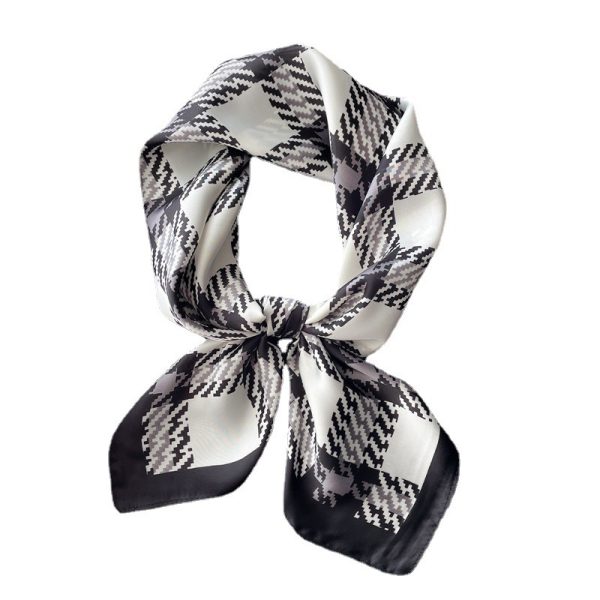 Checkered Scarf  Women's Square Scarf Professional Scarf - Image 3